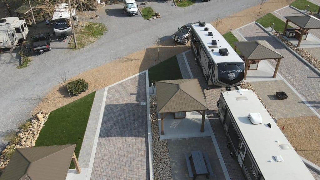 Smoky Mountains RV Camping in Townsend, TN Luxury Pull-Thru Site | Photo: Little Arrow Outdoor Resort | RV Today