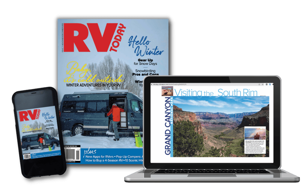 RV Today magazine app, print, and digital formats