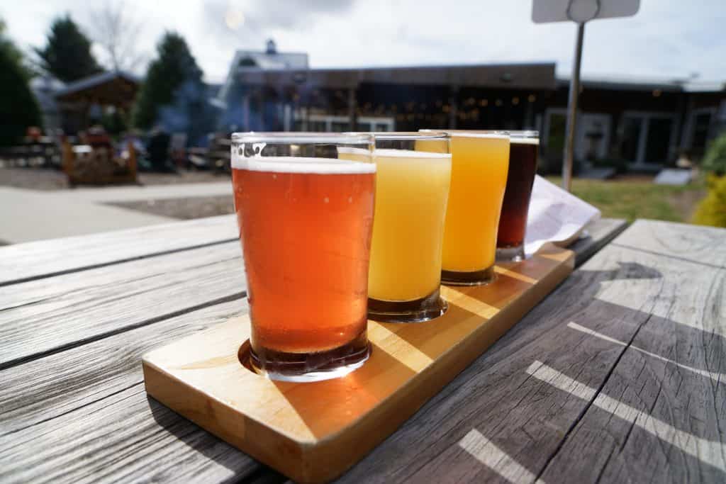 A flight of craft beer at the area around Shenandoah National Park - a top destination for micro breweries and wineries | Photo: L. Merredith | RV Today