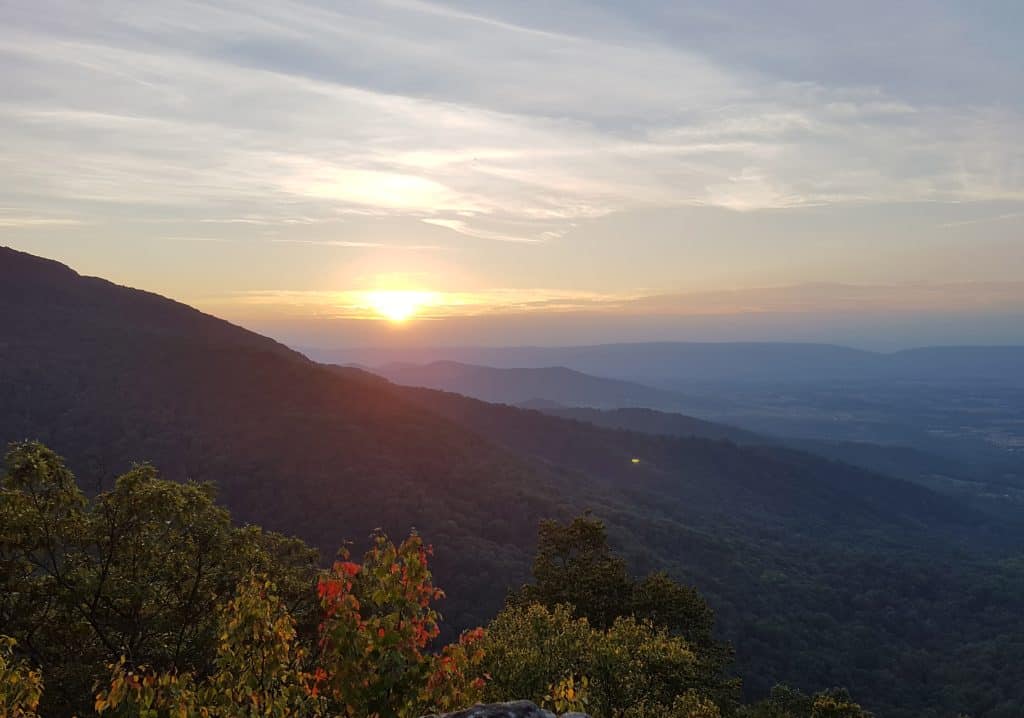 Shenandoah National Park Sunset View atop Hawksbill Franklin Cliffs | Photo: Andy Greaves | RV Today
