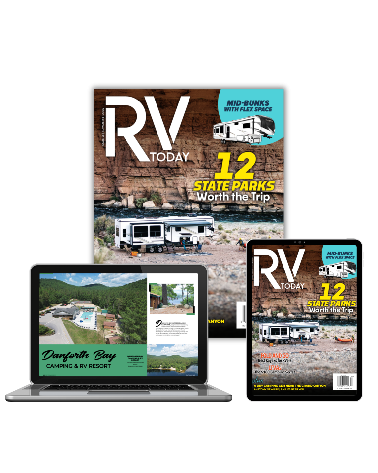RV travel magazine in print, digital and the web | new issue out July 1, 2025 | RV Today